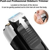 KEMEI Folie scheerapparaat kapper voor mannen, elektrisch scheermes oplaadbaar met baardtrimmer,Draadloze Lithium Titanium Foil Shavers met reiskoffer