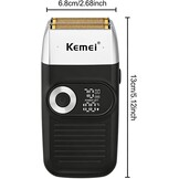 KEMEI Folie scheerapparaat kapper voor mannen, elektrisch scheermes oplaadbaar met baardtrimmer,Draadloze Lithium Titanium Foil Shavers met reiskoffer
