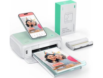 YOTON Fotoprinter, Draagbare Fotoprinters met 54 vellen (4"x6"), Ondersteuning WiFi-verbinding, Fotobewerkingsfunctie, Voor iPhone/Android/Laptop