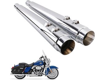 4 inch uitlaatpijpen chroom megafoon slip-on geluiddemper voor Touring-modellen van 1995 tot 2016, Bagger, Dresser Road King, Electra Glide, Street Glide, Road Glide, Ultra Glide