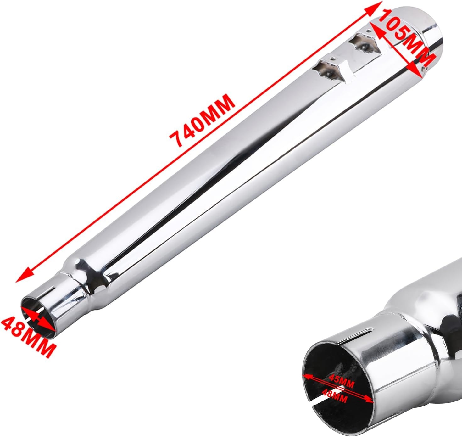 4 inch uitlaatpijpen chroom megafoon slip-on geluiddemper voor Touring-modellen van 1995 tot 2016, Bagger, Dresser Road King, Electra Glide, Street Glide, Road Glide, Ultra Glide