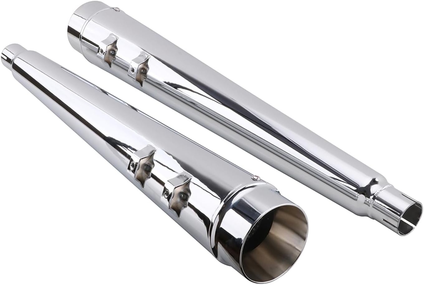 4 inch uitlaatpijpen chroom megafoon slip-on geluiddemper voor Touring-modellen van 1995 tot 2016, Bagger, Dresser Road King, Electra Glide, Street Glide, Road Glide, Ultra Glide