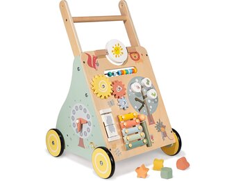 Montessori Babyloopwagen, hout, loophulp om te leren lopen, Montessori speelgoed, multifunctioneel, houten speelgoed voor peuters, babywandelspeelgoed voor kinderen, cadeau voor jongens en meisjes