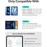 ESR iPad-toetsenbordhoes voor iPad Air 11 inch (M2 2024), vrij zwevend standaardontwerp, veerknoppen, nauwkeurig multi-touch trackpad, zwart