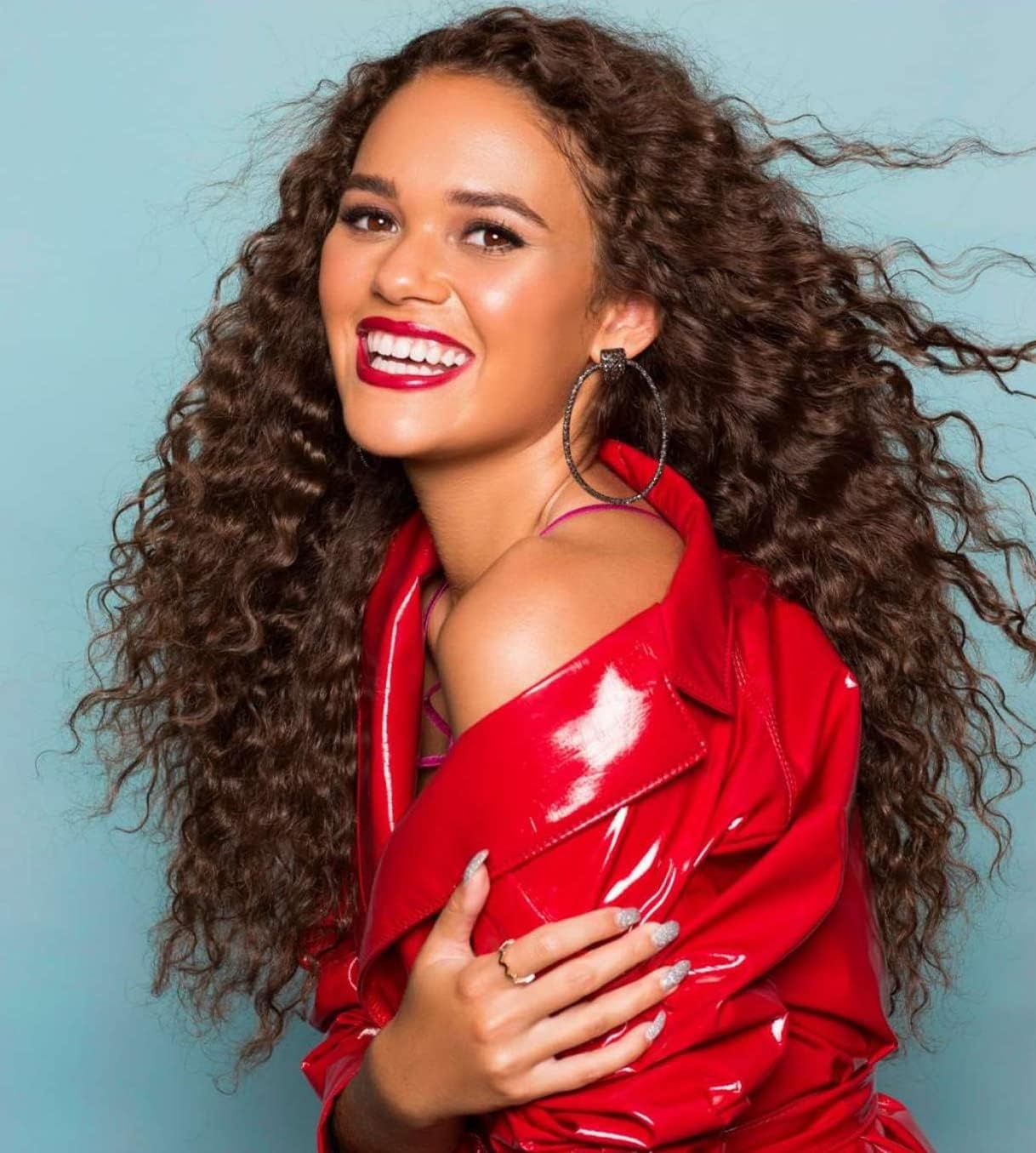 Sapphirewigs Pruik met krullend kant aan voorkant, highlight, bruin, synthetische pruiken voor vrouwen, 33 x 7 cm, dagelijks dragen, feest, Kerstmis, Halloween, hittebestendig, 66 cm