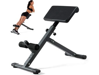 Hyperextension Romeinse stoel, opvouwbare rugverlenging en buiktrainer, 5 verstelbare Romeinse stoel rug hyperextensiebank, glute, buiktrainingen, trainingsapparatuur voor thuis, maximale belasting