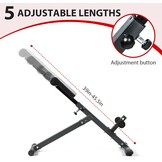 Hyperextension Romeinse stoel, opvouwbare rugverlenging en buiktrainer, 5 verstelbare Romeinse stoel rug hyperextensiebank, glute, buiktrainingen, trainingsapparatuur voor thuis, maximale belasting