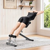 Hyperextension Romeinse stoel, opvouwbare rugverlenging en buiktrainer, 5 verstelbare Romeinse stoel rug hyperextensiebank, glute, buiktrainingen, trainingsapparatuur voor thuis, maximale belasting