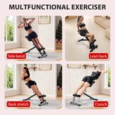 Hyperextension Romeinse stoel, opvouwbare rugverlenging en buiktrainer, 5 verstelbare Romeinse stoel rug hyperextensiebank, glute, buiktrainingen, trainingsapparatuur voor thuis, maximale belasting