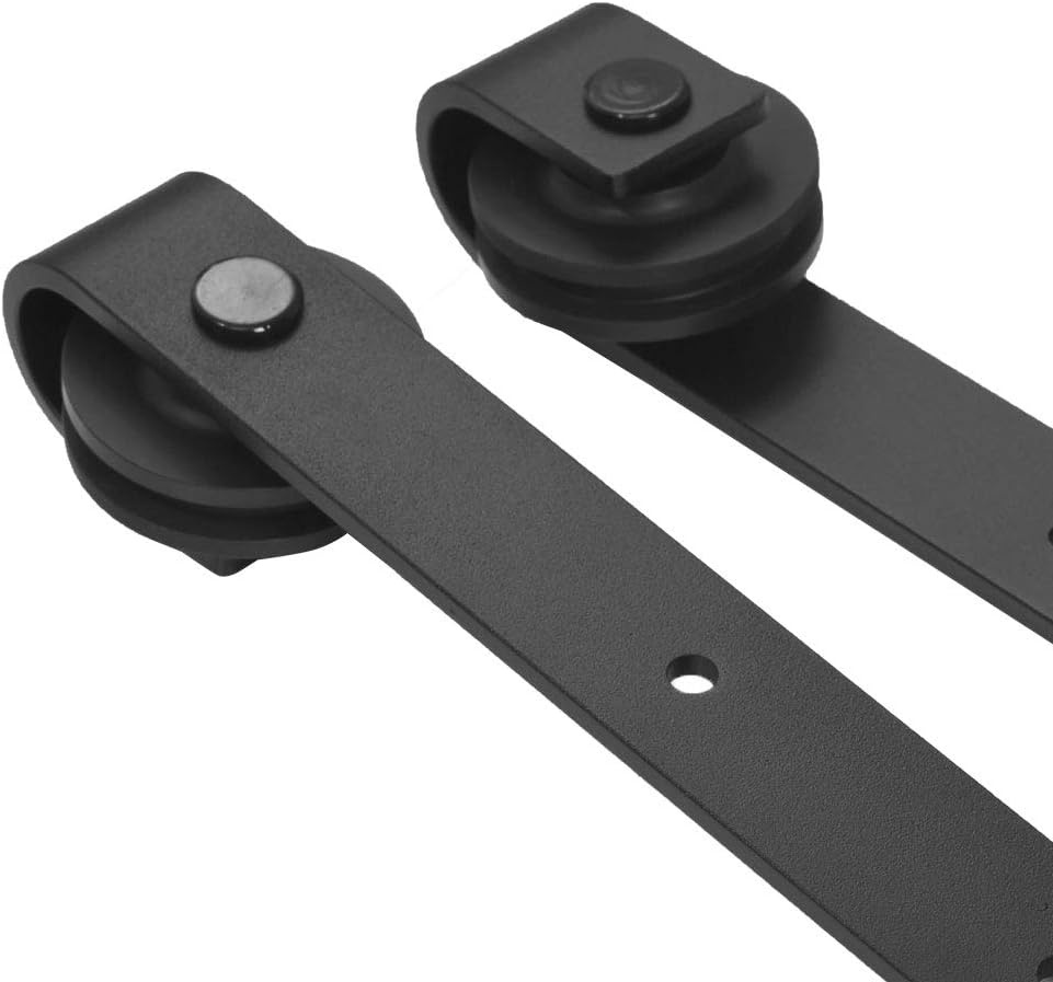 WOLFBIRD Schuifdeurbeslag 152cm J-vormig Zwart voor Houten Deuren