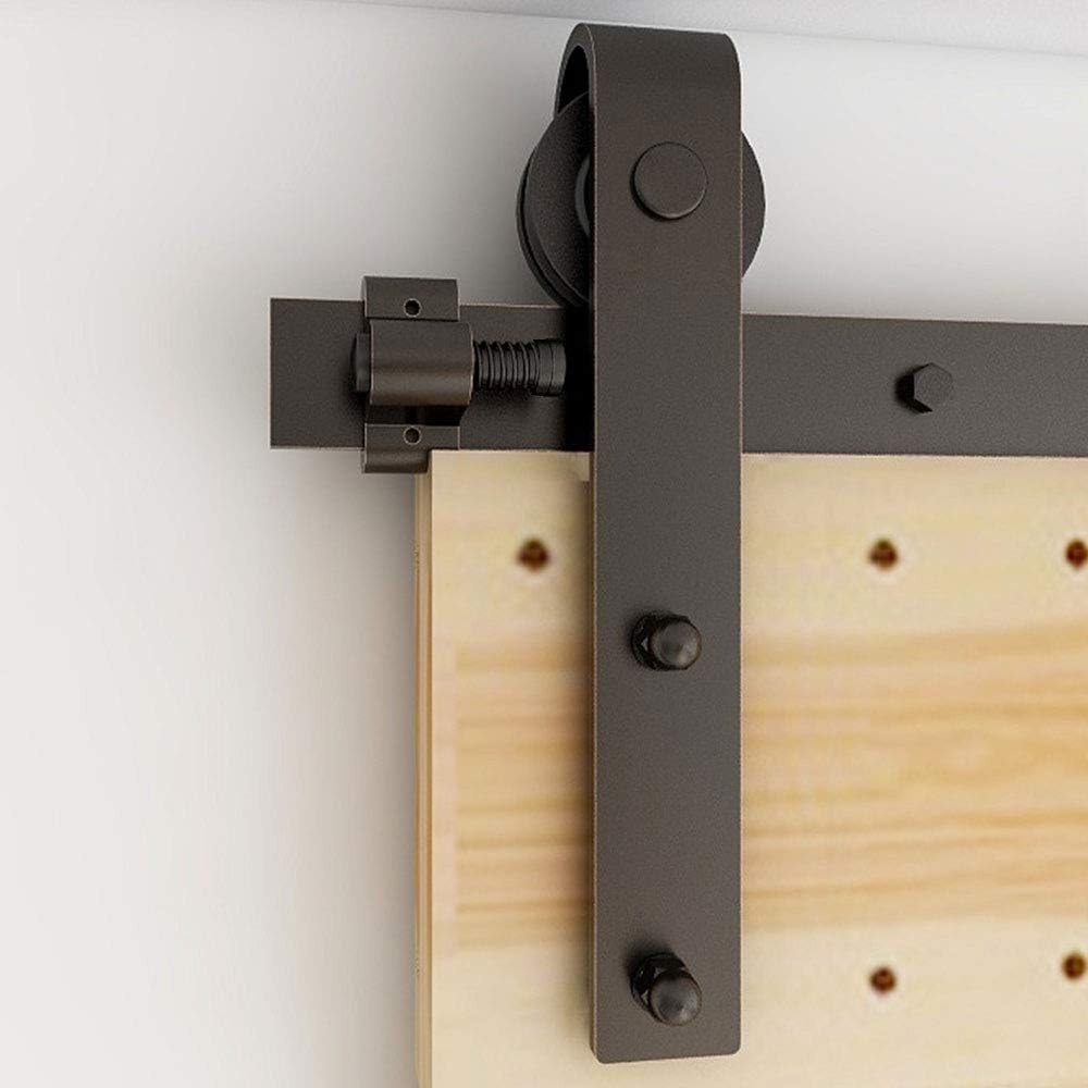 WOLFBIRD Schuifdeurbeslag 152cm J-vormig Zwart voor Houten Deuren