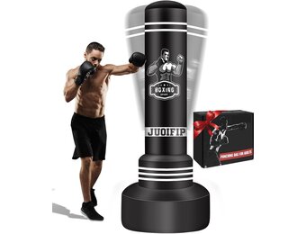 Vrijstaande Bokszakken voor Volwassenen - 178 cm Bokszak Opblaasbare Kickbokszak voor Training MMA Muay Thai Fitness