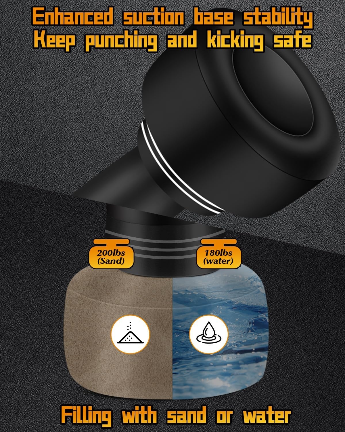 Vrijstaande Bokszakken voor Volwassenen - 178 cm Bokszak Opblaasbare Kickbokszak voor Training MMA Muay Thai Fitness