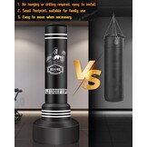 Vrijstaande Bokszakken voor Volwassenen - 178 cm Bokszak Opblaasbare Kickbokszak voor Training MMA Muay Thai Fitness