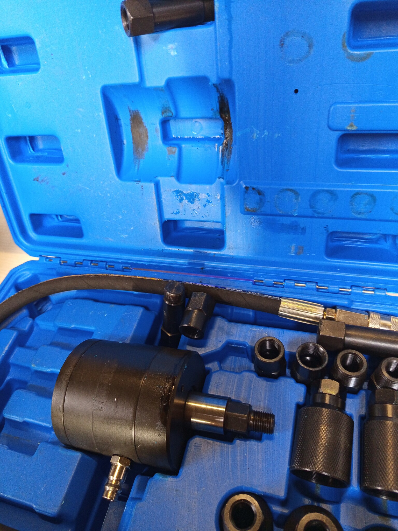 21-delige set Diesel inspuitmondtrekker, pneumatisch injectortrekker met adapter, inspuitmondtrekker, perslucht injectoren uittrekgereedschap