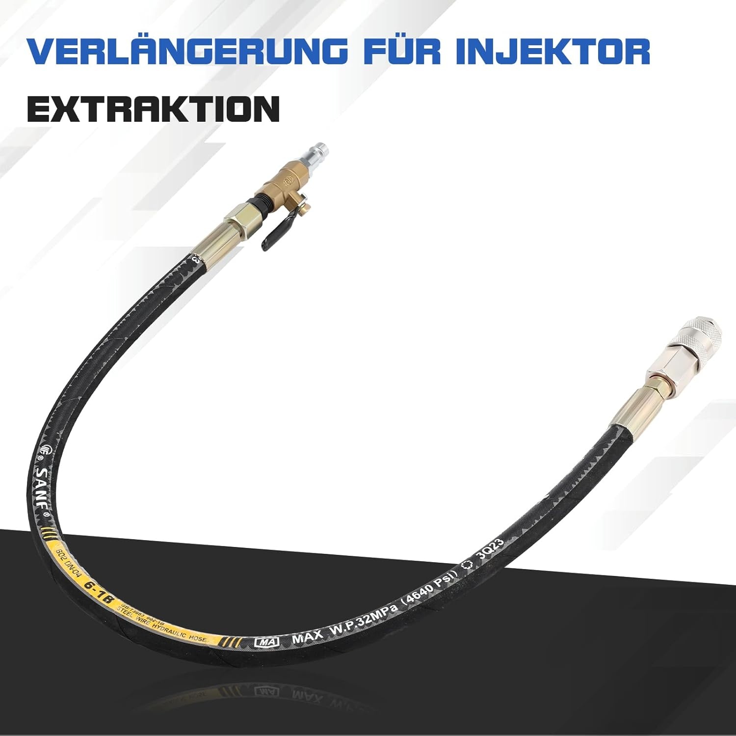 21-delige set Diesel inspuitmondtrekker, pneumatisch injectortrekker met adapter, inspuitmondtrekker, perslucht injectoren uittrekgereedschap