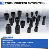 21-delige set Diesel inspuitmondtrekker, pneumatisch injectortrekker met adapter, inspuitmondtrekker, perslucht injectoren uittrekgereedschap