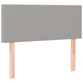 vidaXL Hoofdbord Stoffen 100x5x78/88cm Lichtgrijs - 41% Korting