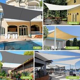 LOVE STORY Zonneschermdoek 4x6m Rechthoekig Zonwering Waterdicht UV-Bescherming Polyester voor Terras, Tuin, Terrasoverkapping (Zandkleur)