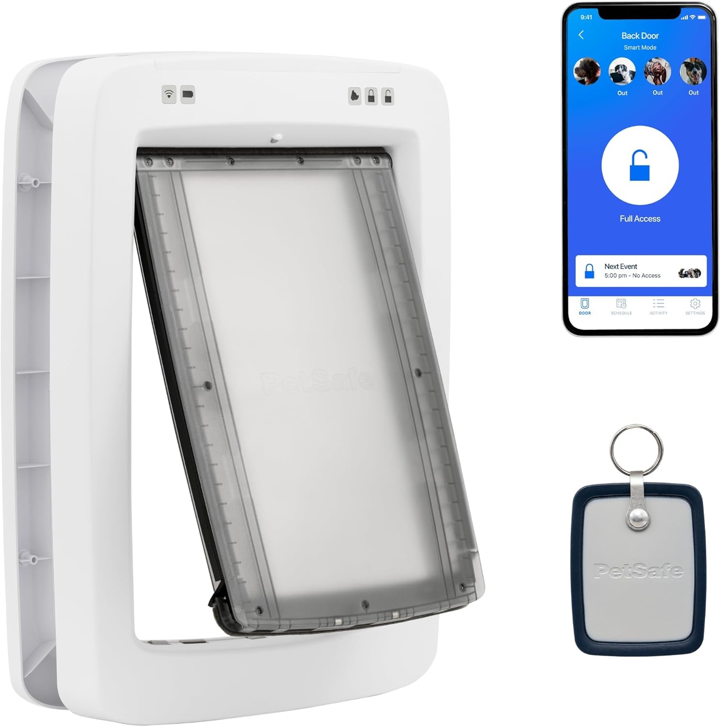 PetSafe SlimmeDeur Verbonden Huisdier Deur, App-Gestuurd, Selectieve Toegang, Energiezuinig, Groot