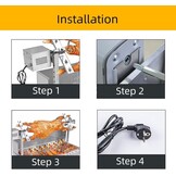 SP-S40 Elektrische motor voor barbecue, 15 W, 60 kg, roestvrij staal, 2,7 rpm, professionele motor voor barbecue, kip, varken, gegrilde geit buiten