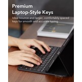 ESR Ascend toetsenbord hoes Lite, iPad compatibel met iPad Pro 12.9 2022/2021, magnetische afneembare hoes, instelbare portret-/landschapsmodus, licht en draagbaar, zwart