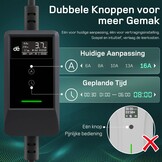 dé EV Charger Type 2 Schuko 3,7kW [15m, 1-Fase, 6-16A] Thuislader Type 2 met Digitaal Display, Instelbare Stroom, EV Oplader 3,7kW voor Model Y/3, ID.3/4, EX30, Enyaq en andere EV/PHEV