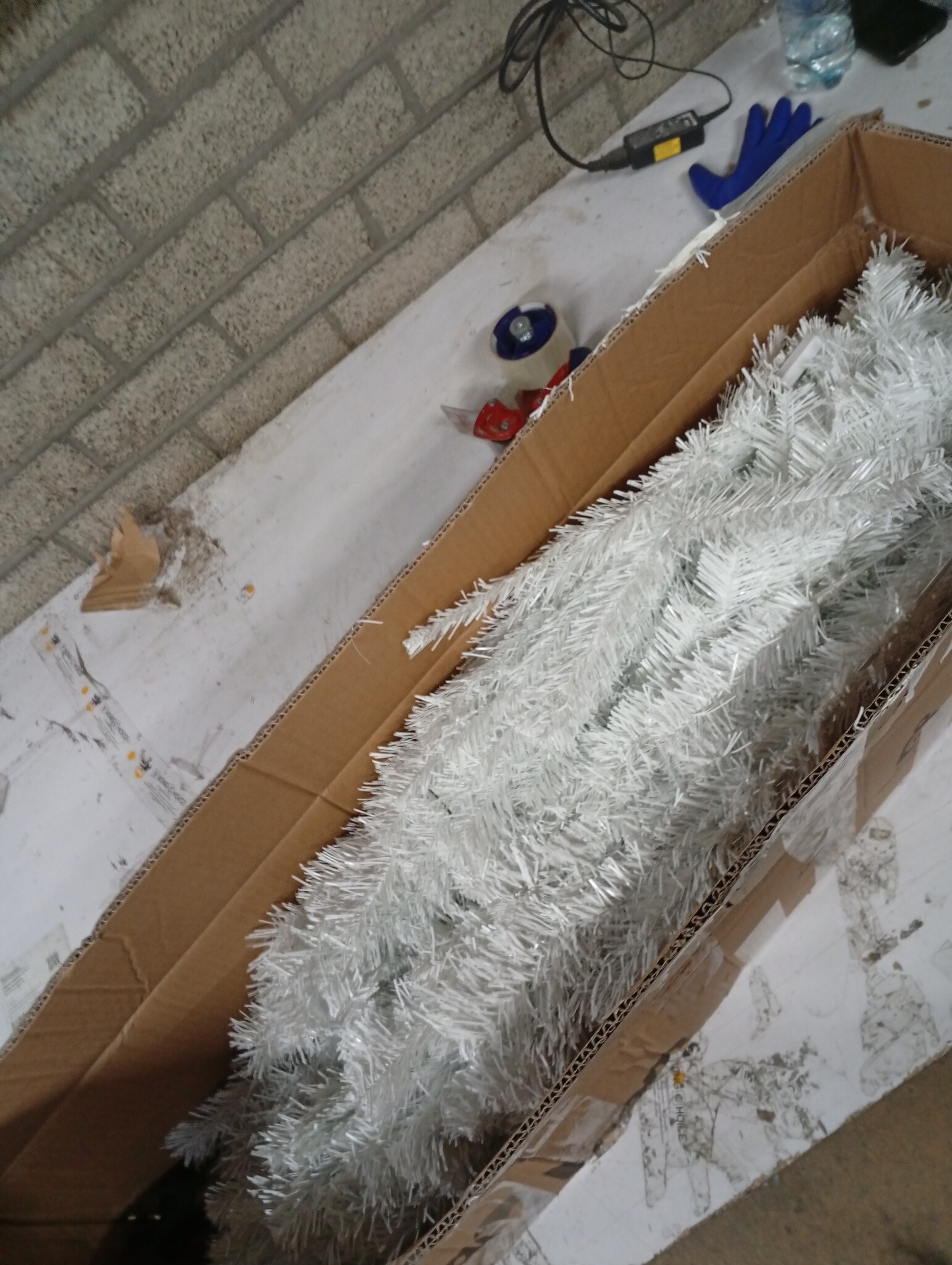 vidaXL Witte Kerstboom 240cm - 53% Korting