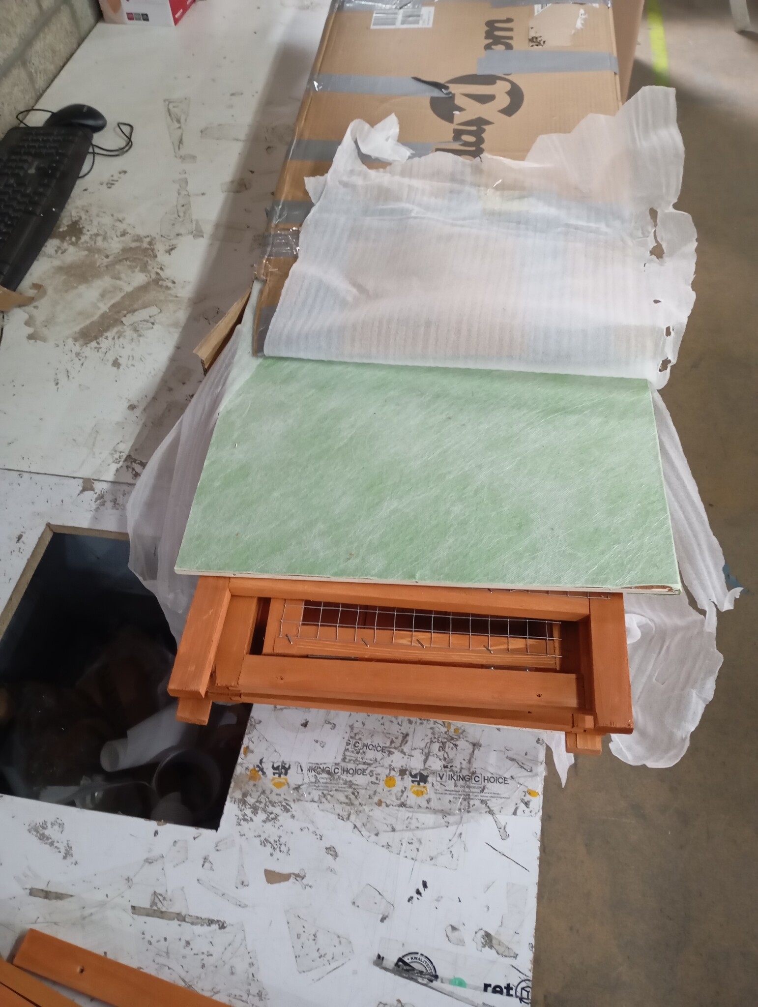 vidaXL Konijnenhok voor buiten met 4 deuren hout