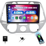 SIXWIN Android 13 Autoradio [4+64GB] voor Hyundai i20 2008-2012 | 9" touchscreen (1280x720) | CarPlay/Android Auto/DSP | GPS/WiFi/BT/USB/FM/RDS/MirrorLink + 32-Band EQ