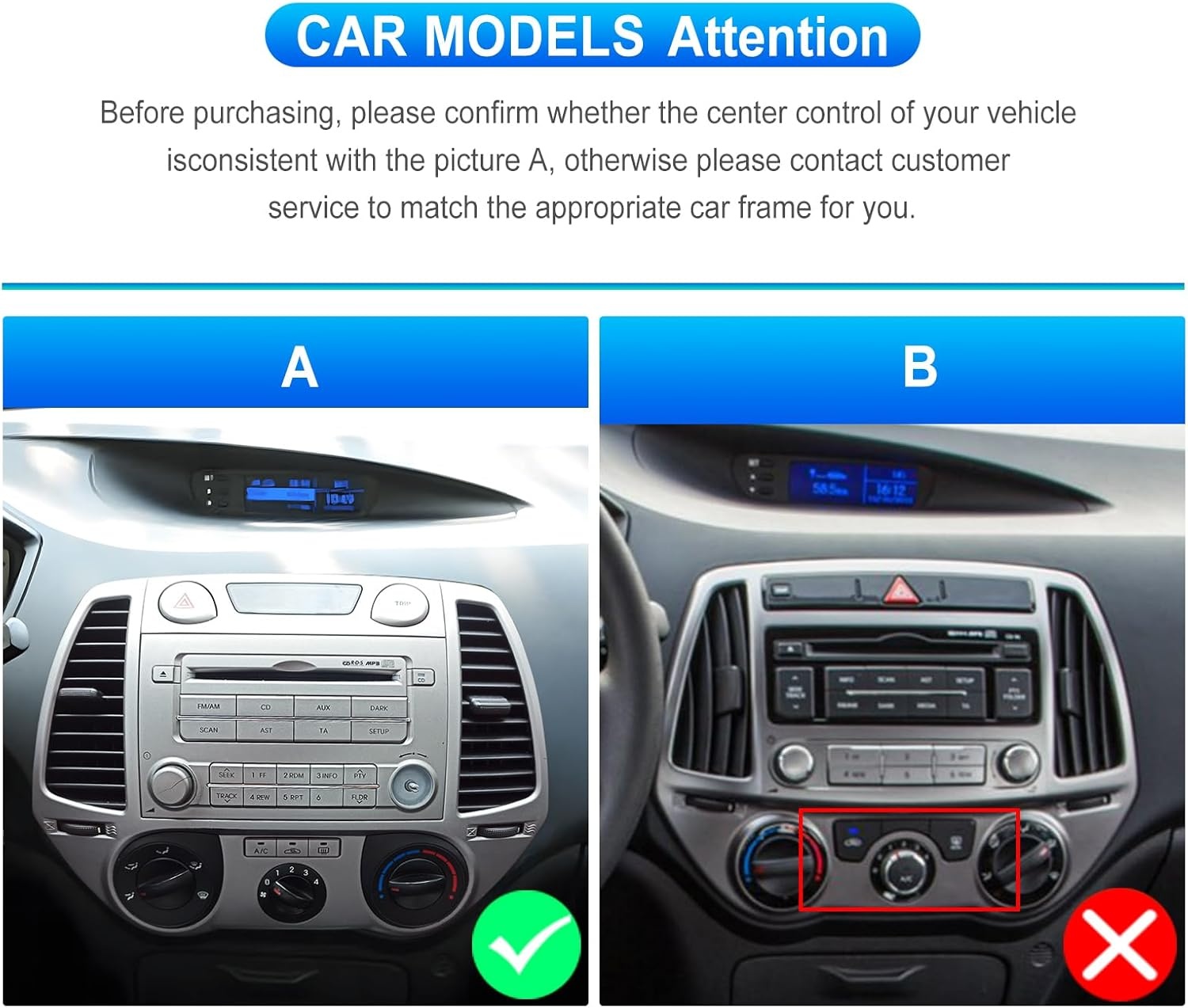 SIXWIN Android 13 Autoradio [4+64GB] voor Hyundai i20 2008-2012 | 9" touchscreen (1280x720) | CarPlay/Android Auto/DSP | GPS/WiFi/BT/USB/FM/RDS/MirrorLink + 32-Band EQ