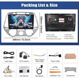 SIXWIN Android 13 Autoradio [4+64GB] voor Hyundai i20 2008-2012 | 9" touchscreen (1280x720) | CarPlay/Android Auto/DSP | GPS/WiFi/BT/USB/FM/RDS/MirrorLink + 32-Band EQ