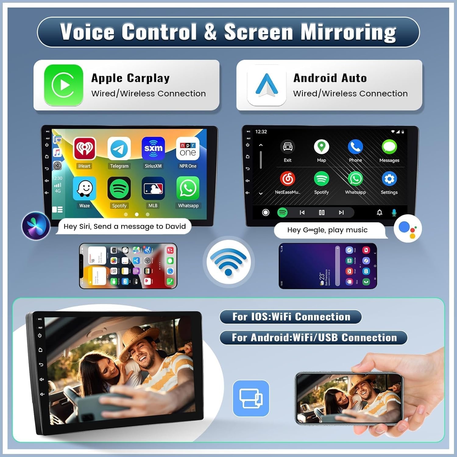 SIXWIN Android 13 Autoradio [4+64GB] voor Hyundai i20 2008-2012 | 9" touchscreen (1280x720) | CarPlay/Android Auto/DSP | GPS/WiFi/BT/USB/FM/RDS/MirrorLink + 32-Band EQ