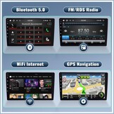 SIXWIN Android 13 Autoradio [4+64GB] voor Hyundai i20 2008-2012 | 9" touchscreen (1280x720) | CarPlay/Android Auto/DSP | GPS/WiFi/BT/USB/FM/RDS/MirrorLink + 32-Band EQ