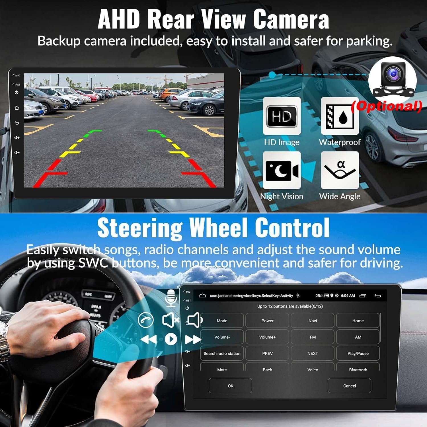 SIXWIN Android 13 Autoradio [4+64GB] voor Hyundai i20 2008-2012 | 9" touchscreen (1280x720) | CarPlay/Android Auto/DSP | GPS/WiFi/BT/USB/FM/RDS/MirrorLink + 32-Band EQ