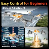 LE-IDEA IDEA12 Mini Drone Oranje met 1080P Camera voor Volwassenen en Beginners