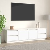 vidaXL TV-meubel Grenenhout Wit - 176 cm (34% korting!)