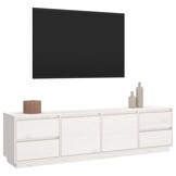 vidaXL TV-meubel Grenenhout Wit - 176 cm (34% korting!)