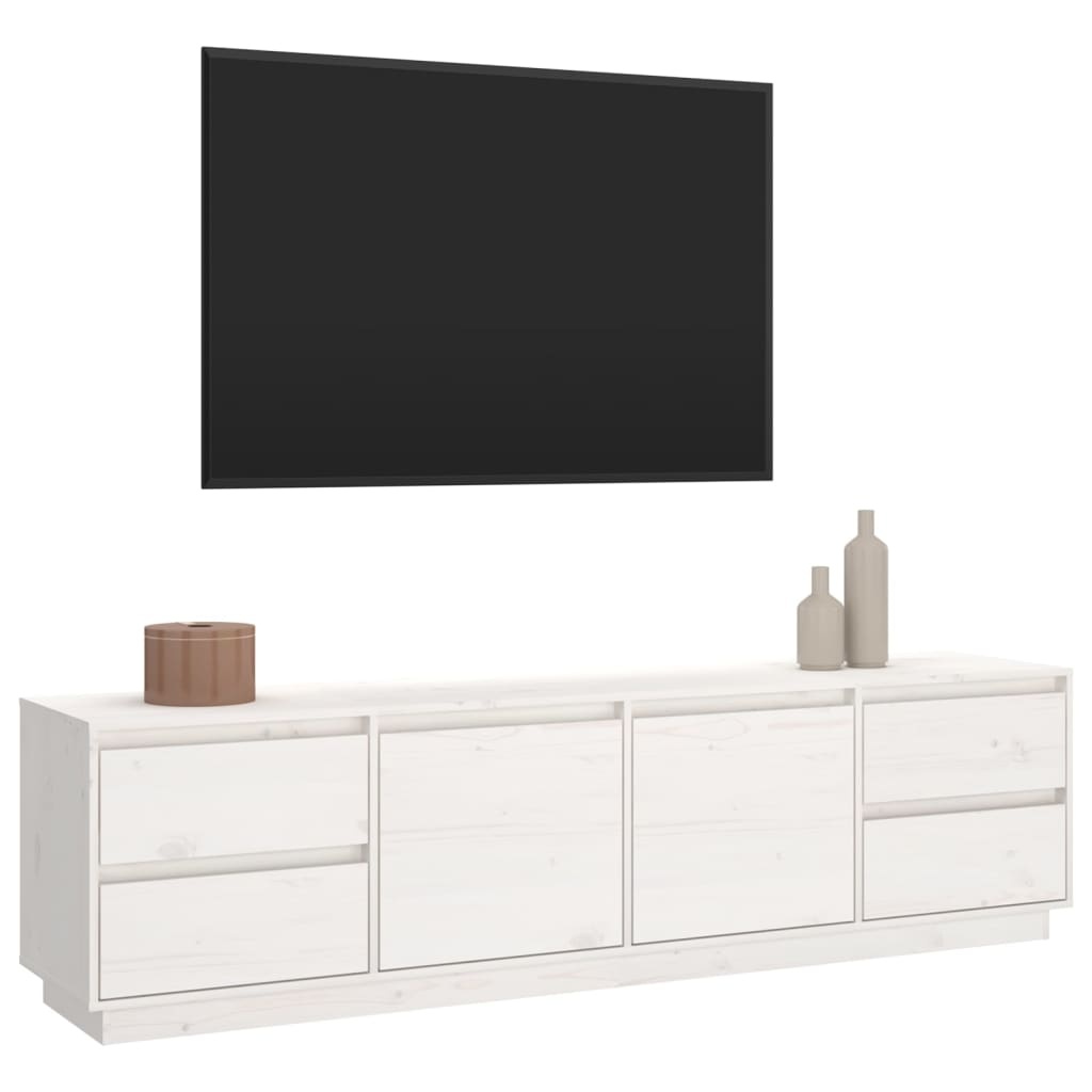 vidaXL TV-meubel Grenenhout Wit - 176 cm (34% korting!)