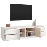 vidaXL TV-meubel Grenenhout Wit - 176 cm (34% korting!)