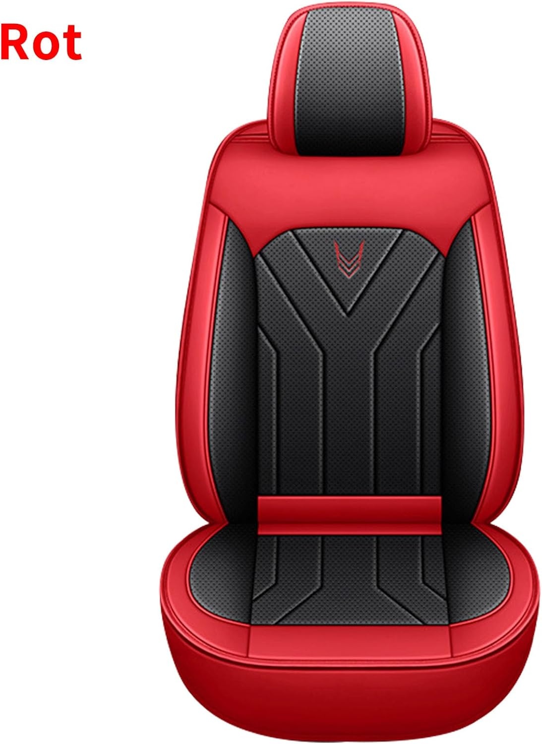 Waterdichte autostoelhoezen, complete set, universeel, geschikt voor 98% van de SUV's, auto's, vrachtwagens, sedans, comfortabel, slijtvast, ademend, rood (rood)