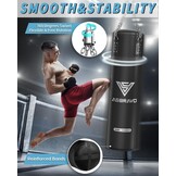 Bokszak voor volwassenen, 1,2 m PU zware bokszakset, 12 oz handschoenen voor MMA Muay Thai Kickboksen Training Thuis Gym, Martial Art (niet gevuld)