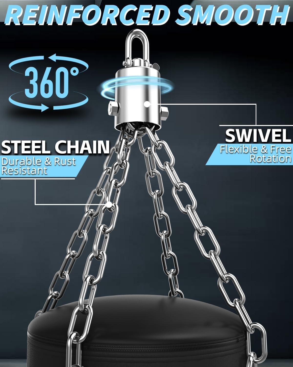 Bokszak voor volwassenen, 1,2 m PU zware bokszakset, 12 oz handschoenen voor MMA Muay Thai Kickboksen Training Thuis Gym, Martial Art (niet gevuld)