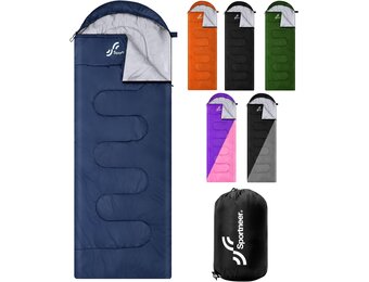 Sportneer Slaapzak voor buiten, licht, draagbaar, warme dekenslaapzak, winterslaapzak voor kamperen, reizen en outdoor, 220 x 75 cm