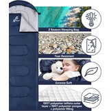 Sportneer Slaapzak voor buiten, licht, draagbaar, warme dekenslaapzak, winterslaapzak voor kamperen, reizen en outdoor, 220 x 75 cm