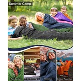 Sportneer Slaapzak voor buiten, licht, draagbaar, warme dekenslaapzak, winterslaapzak voor kamperen, reizen en outdoor, 220 x 75 cm
