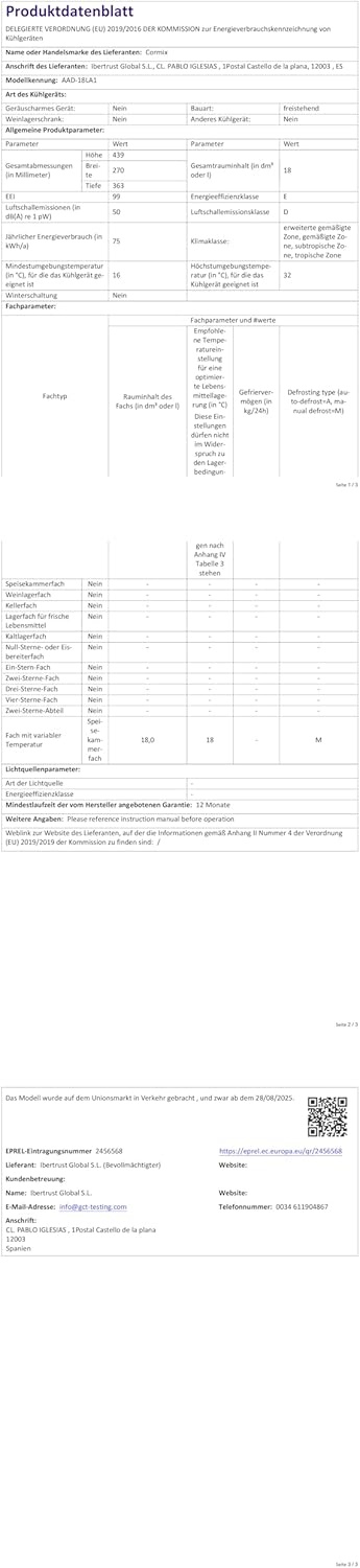 Mini-koelkast, 18 liter, 2-in-1 kleine koelkast met koel- en verwarmingsfunctie, draagbaar met koel- en verwarmingsfunctie, kleine drankkoelkast, 12 V DC/220 V AC voor thuis, kantoor, camping