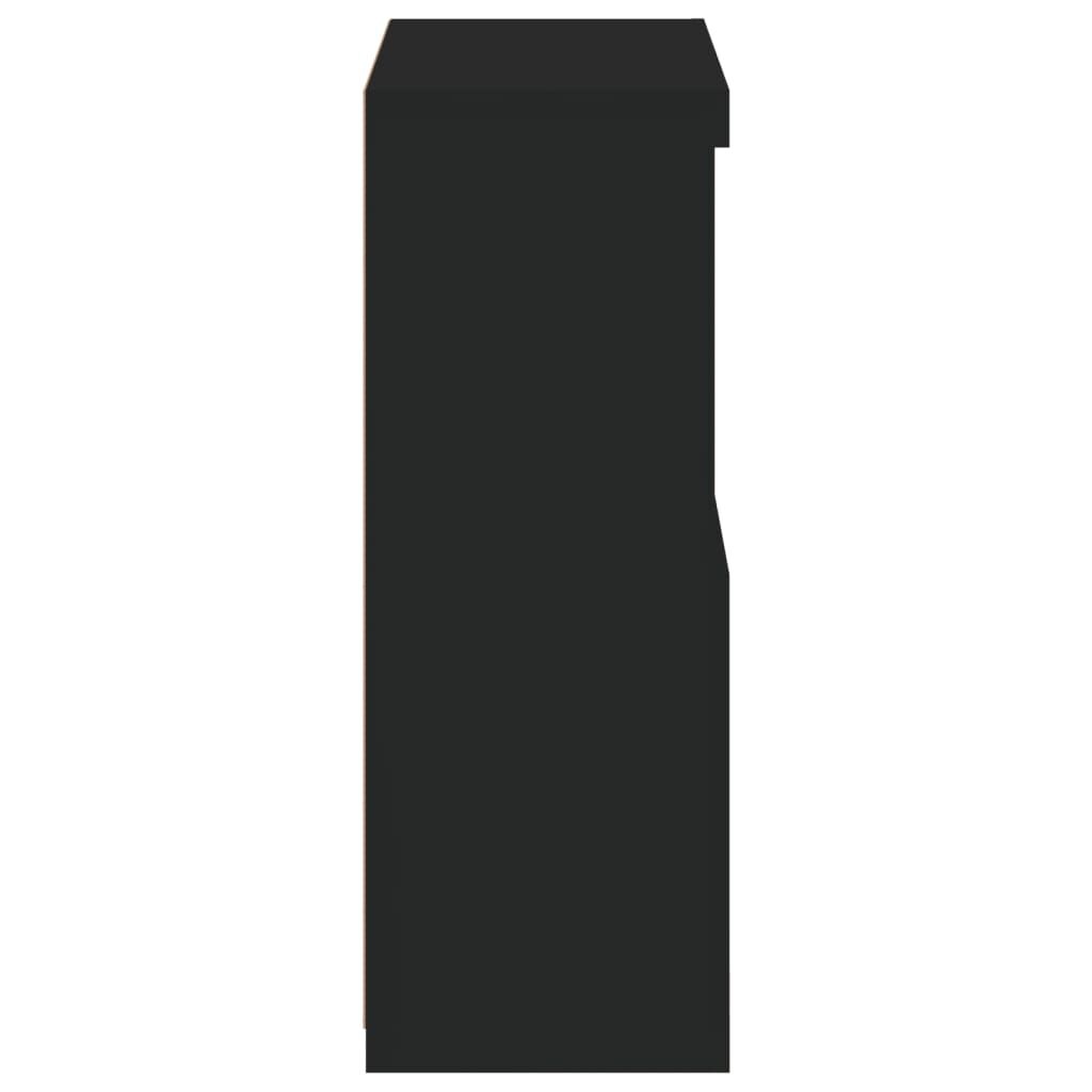 vidaXL Bijzetkast met LED Zwart - 33% Korting