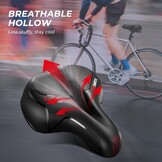 YOUNGDO Fietszadel, comfortabele zachte brede racefietszadels, gelzadels. ademend mountainbikezadel, geschikt voor MTB, vouwfiets, racefiets, spinningfiets, hometrainer