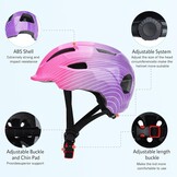 YOOXARMOR Kinderfietshelmen, verstelbare peuterhelm voor meisjes en jongens van 3-5-8 jaar, lichtgewicht baby-/babyhelm voor paardrijden, skateboard, BMX, fiets, scooter